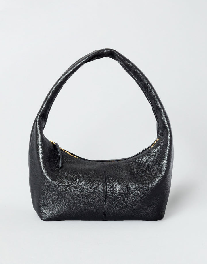 HYER GOODS slouchy everyday shoulder bag #color_black-gold