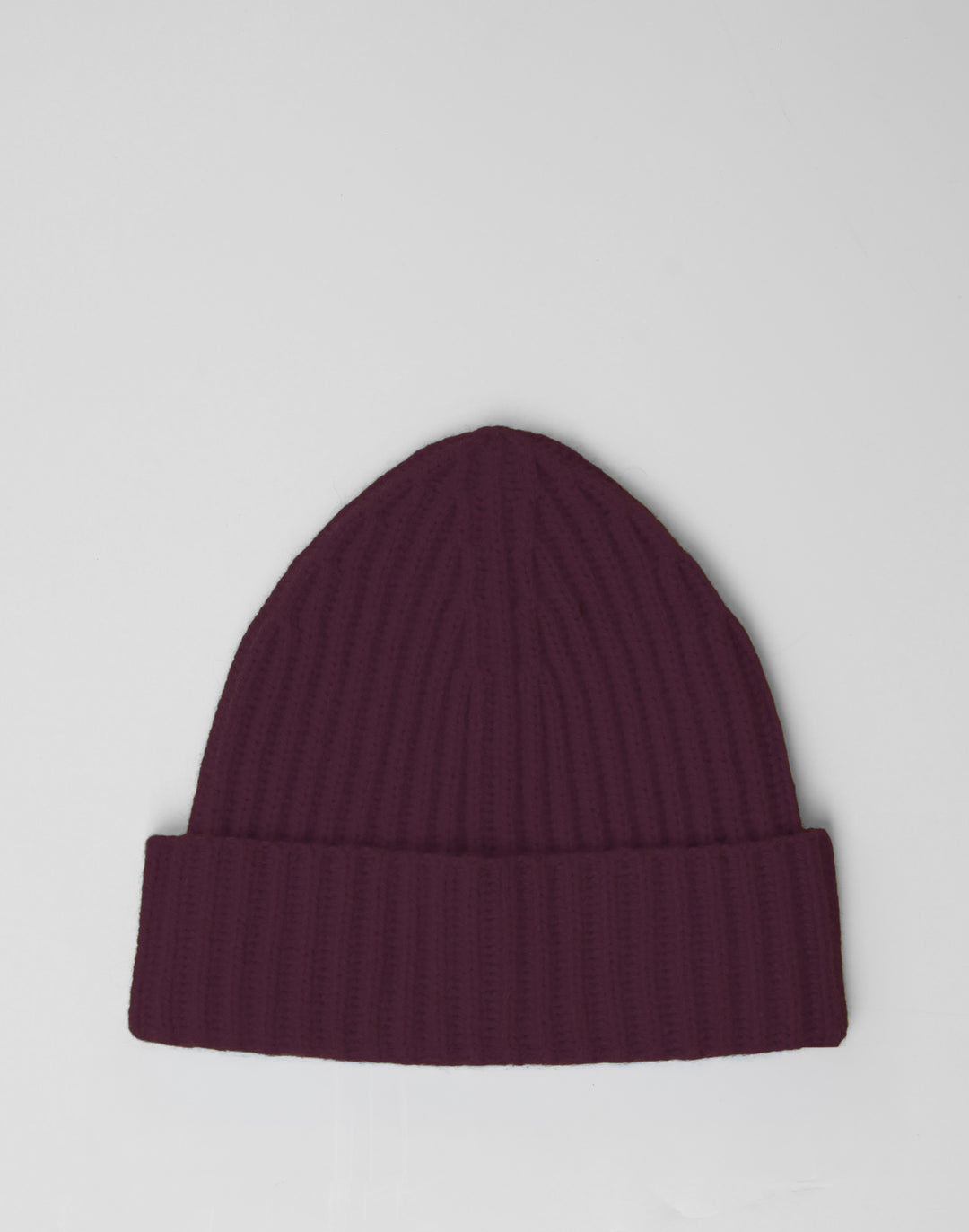 HYER GOODS full cardigan burgundy ribbed beanie #color_bordeaux