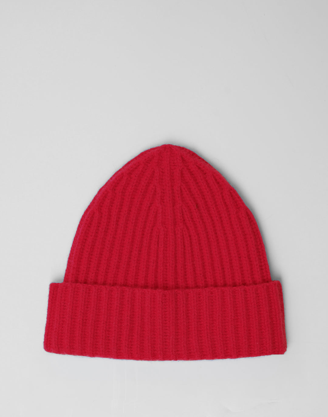 HYER GOODS full cardigan bright red ribbed beanie #color_red
