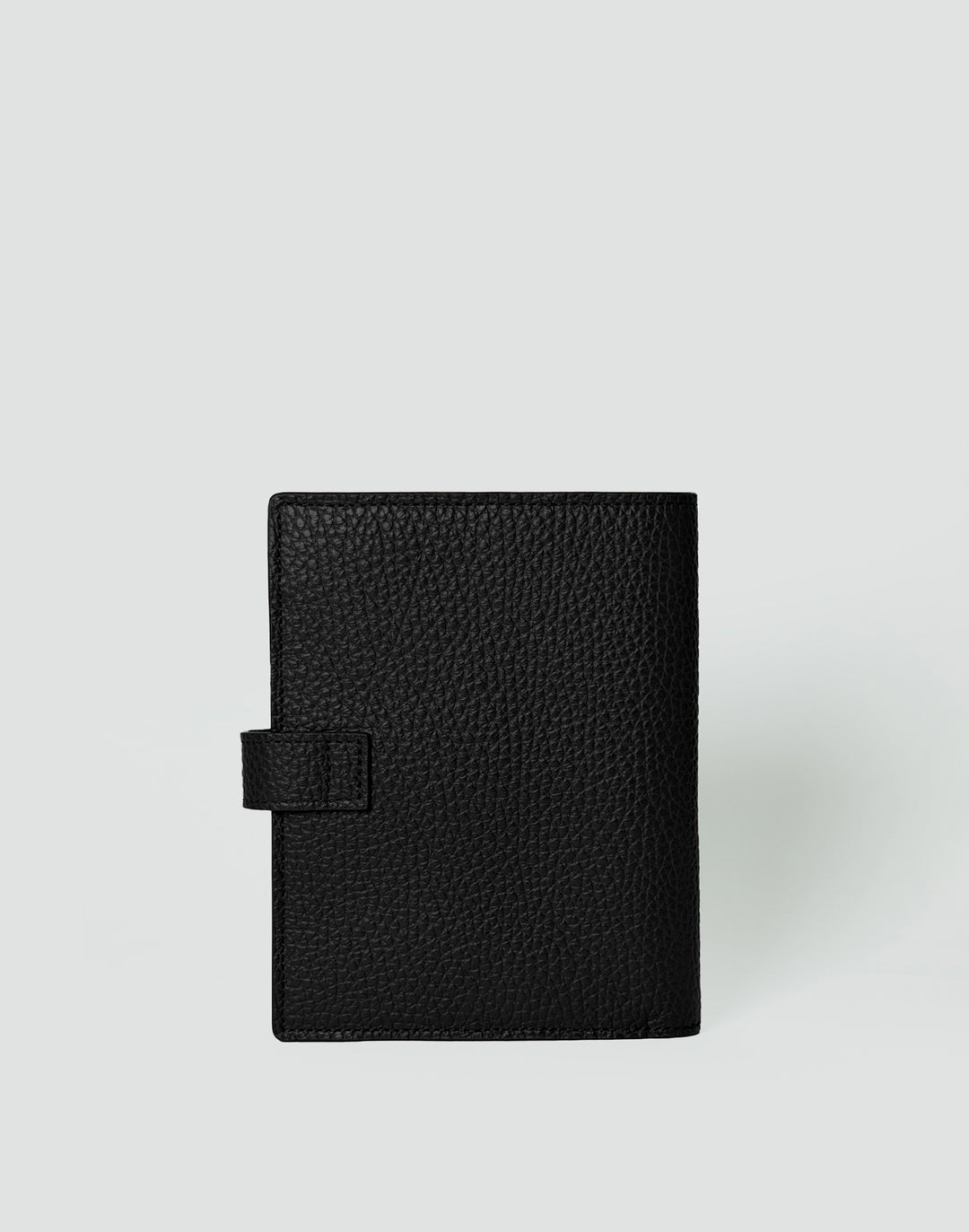 HYER GOODS Il Viaggio Tumbled Leather Travel Passport Wallet #color_black