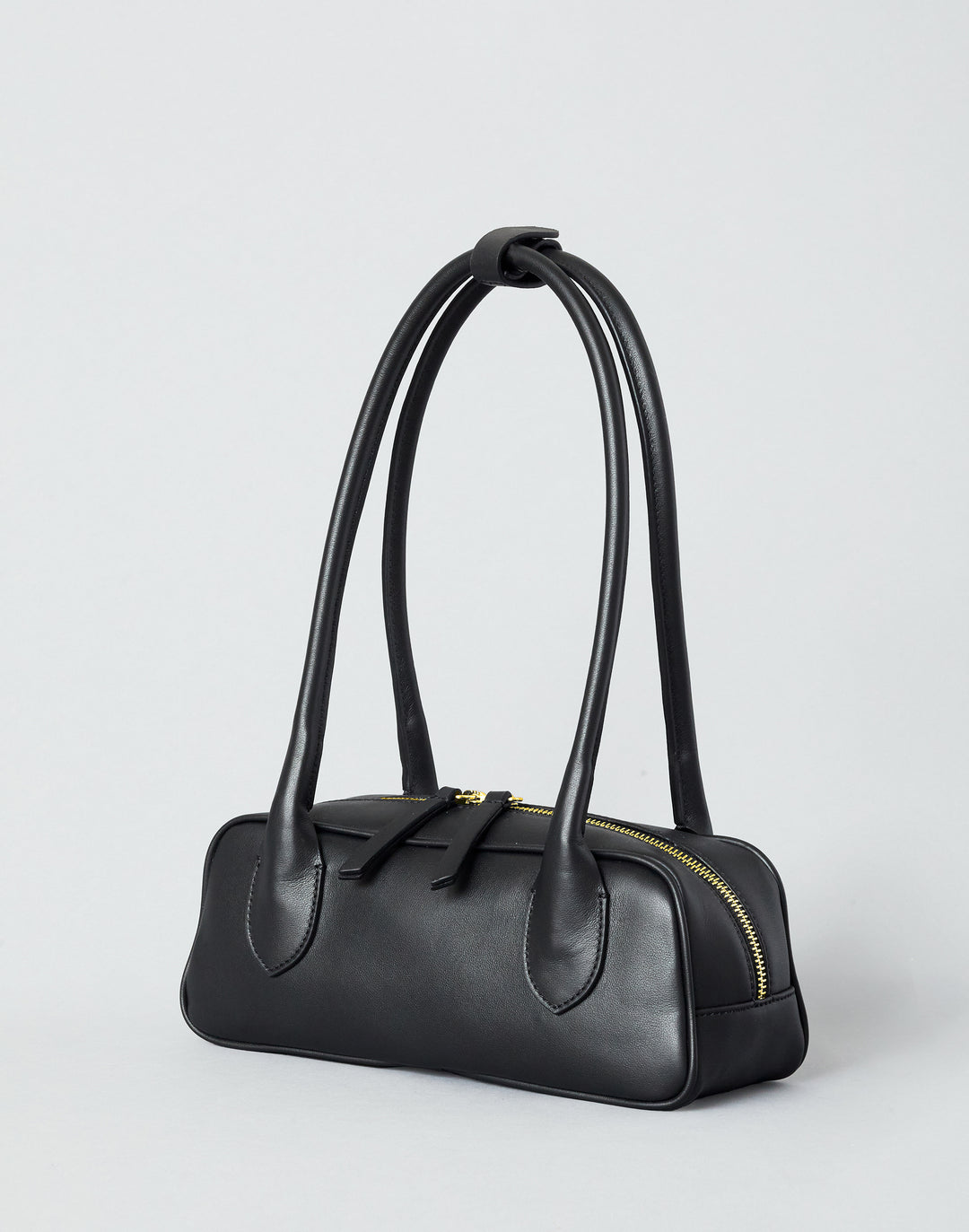 HYER GOODS Mini La Strada East West Bag #color_black-gold