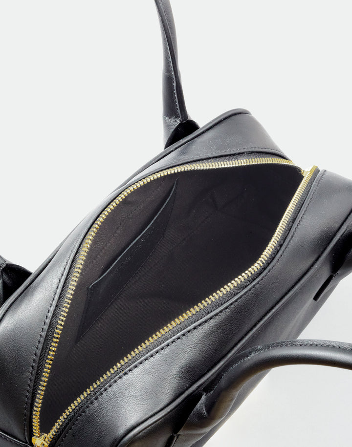 HYER GOODS Mini La Strada East West Bag #color_black-gold