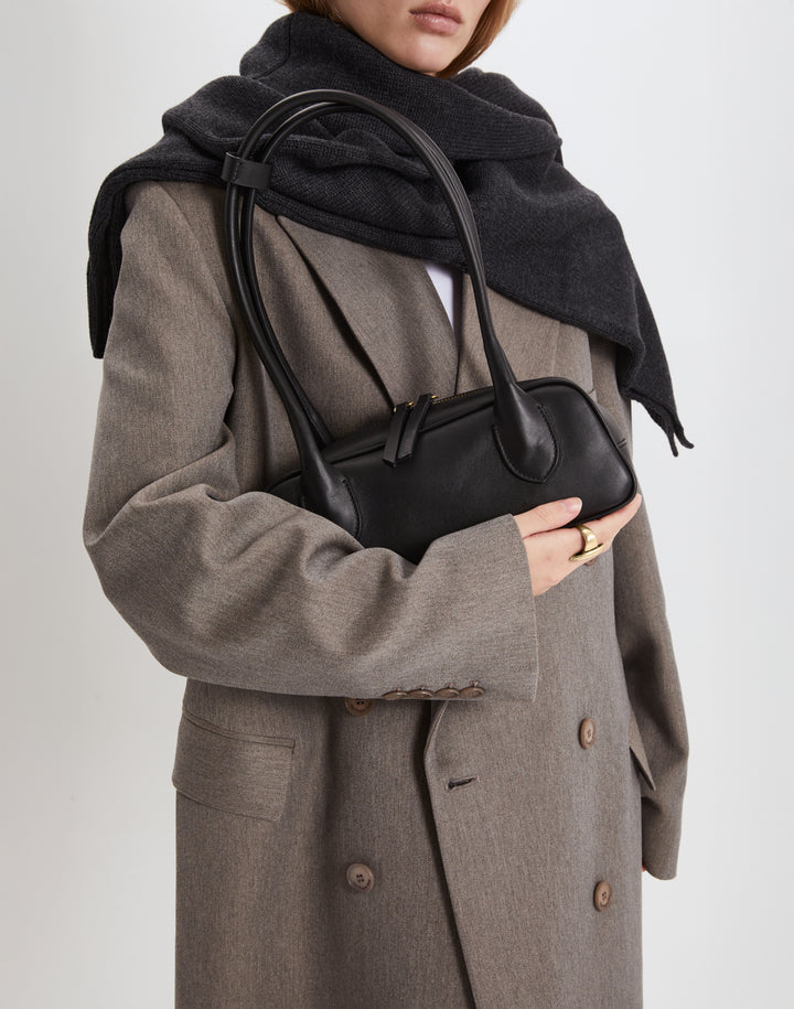 HYER GOODS Mini La Strada East West Bag #color_black-gold
