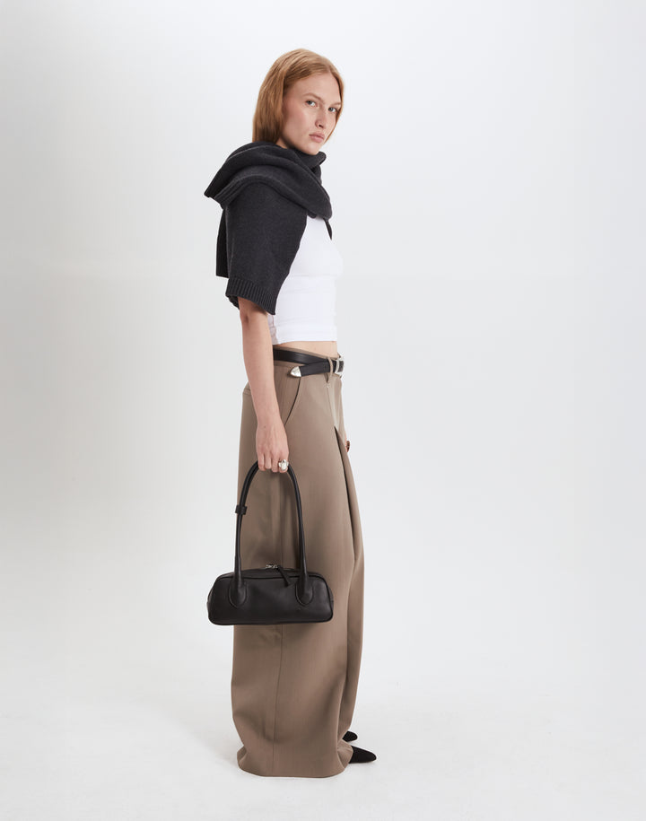 HYER GOODS Mini La Strada East West Bag #color_black-silver