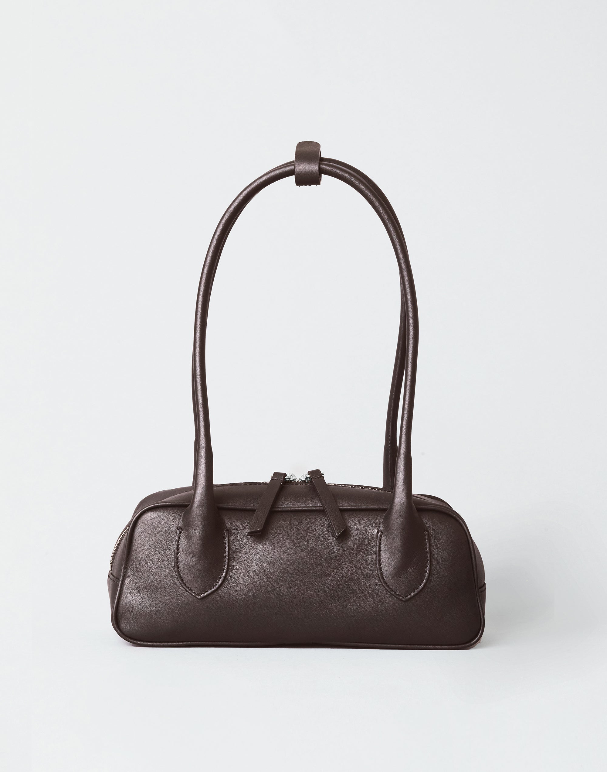Mini La Strada East West Bag | Italian Leather Baguette Bag Mini