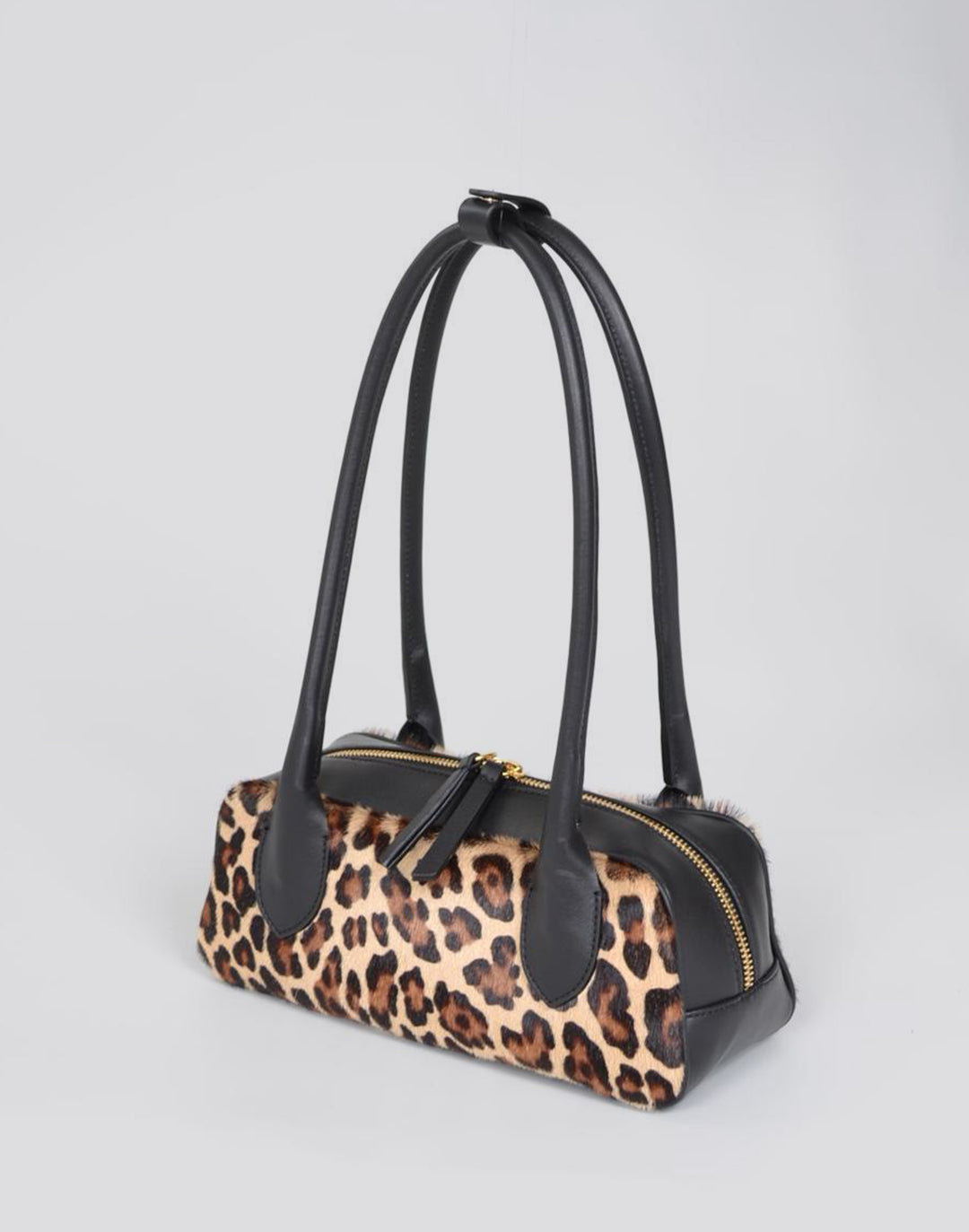 HYER GOODS Mini La Strada East West Baguette Shoulder Bag #color_leopard
