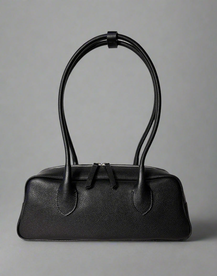 hyer goods la strada limited edition tumbled leather bag #color_black-silver