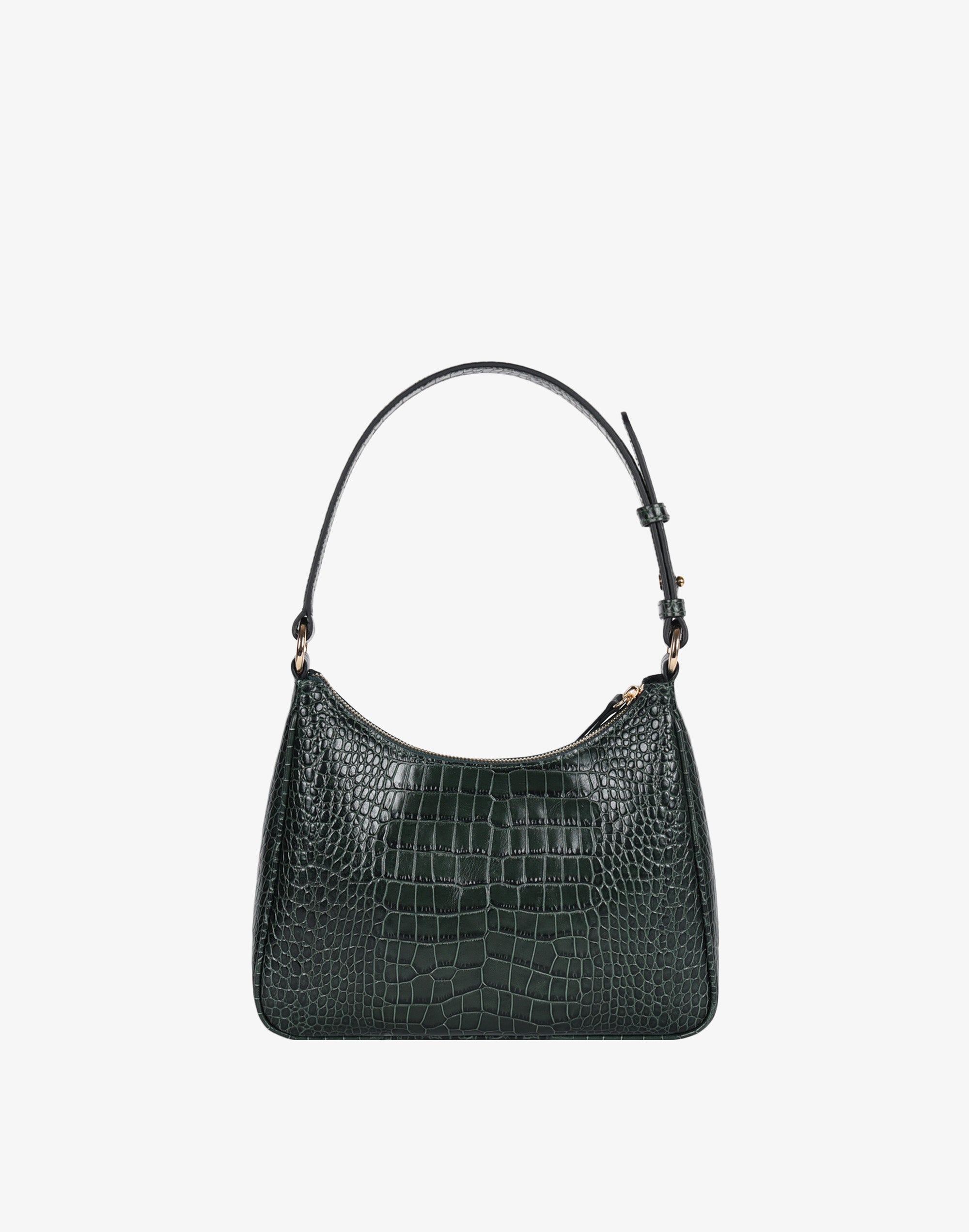 JANEPAIK SEOUL﻿ - Loui Crocodile-Effect Leather Bag Black | doors.