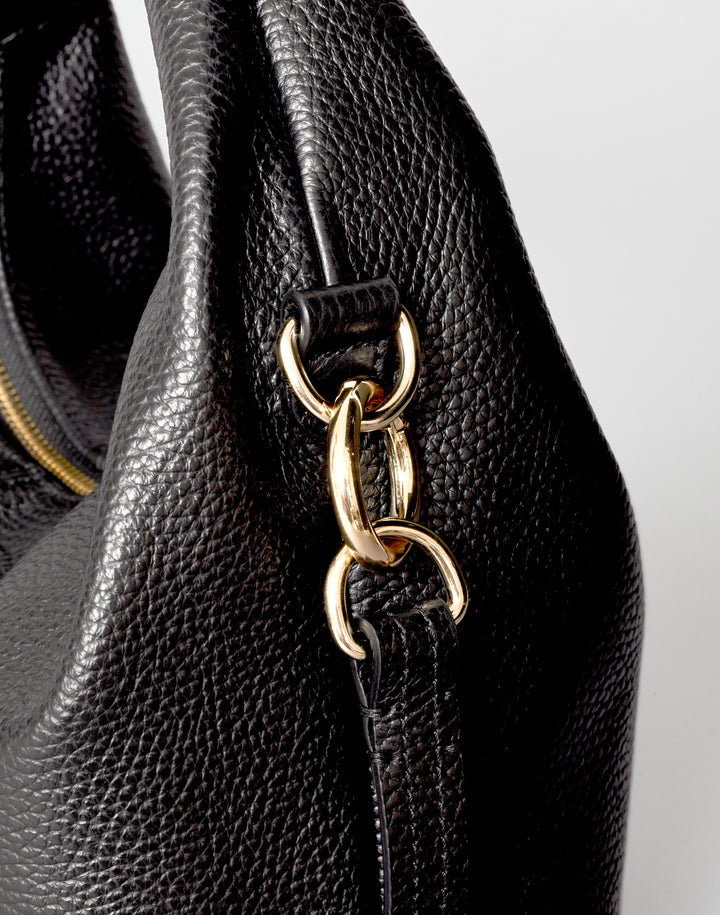 HYER GOODS Mini everyday BLACK MINI EVERYDAY shoulder bag #color_black-gold