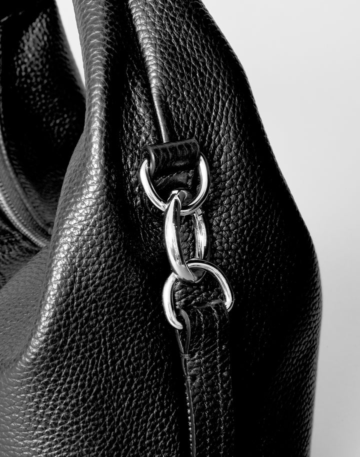 HYER GOODS Mini everyday BLACK MINI EVERYDAY shoulder bag #color_black-silver