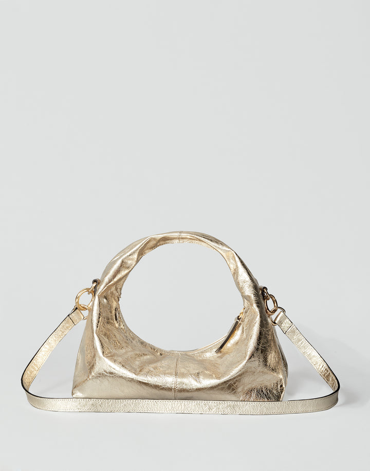HYER GOODS Mini everyday METALLIC GOLD shoulder bag #color_gold