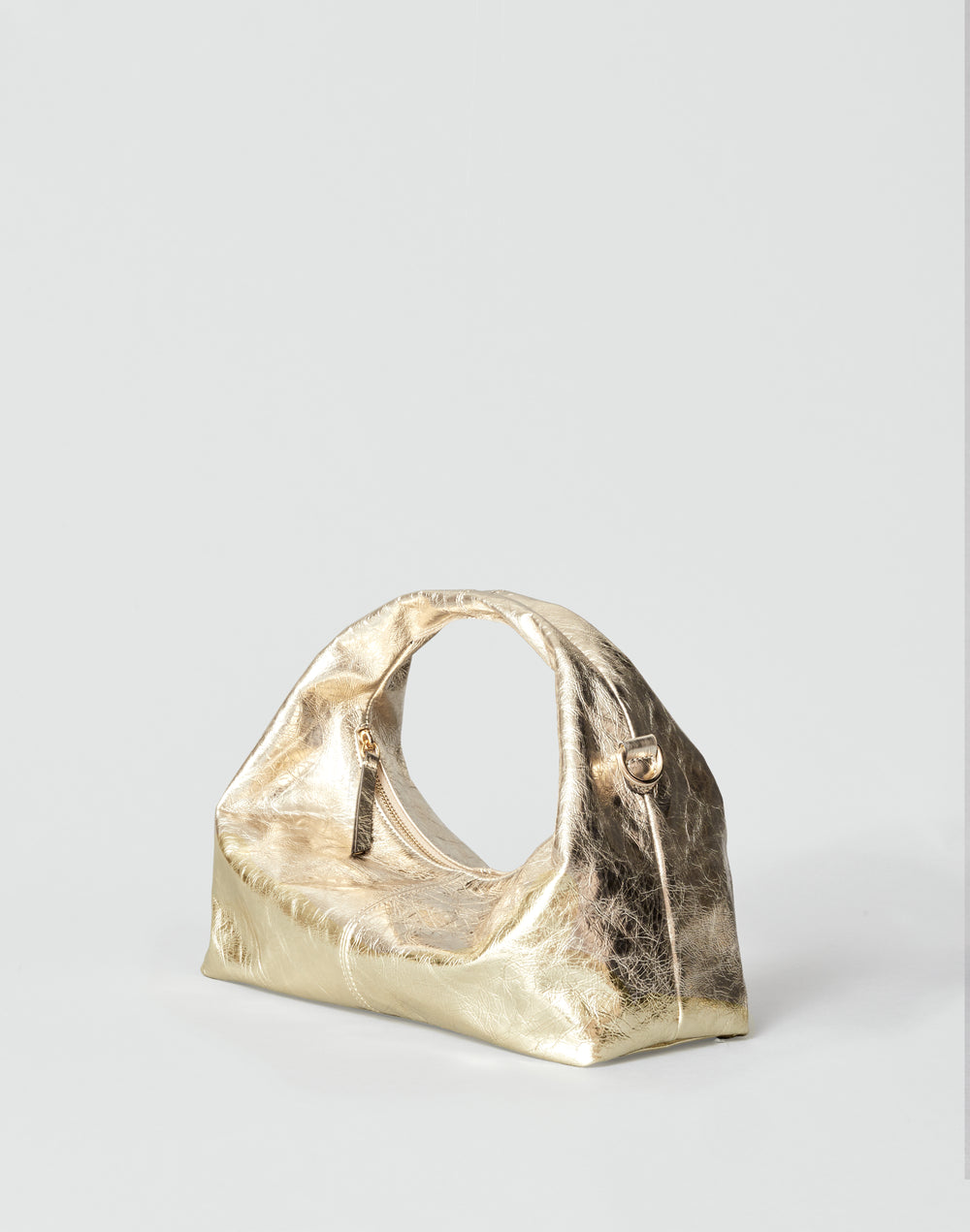 HYER GOODS Mini everyday METALLIC GOLD shoulder bag #color_gold