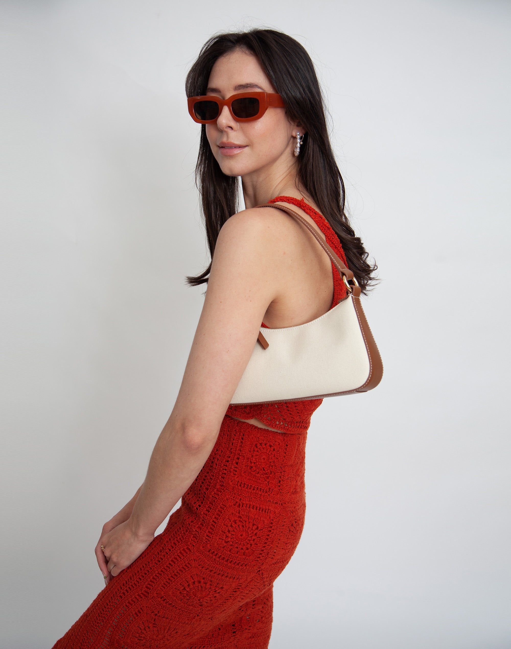 Red mini shoulder online bag