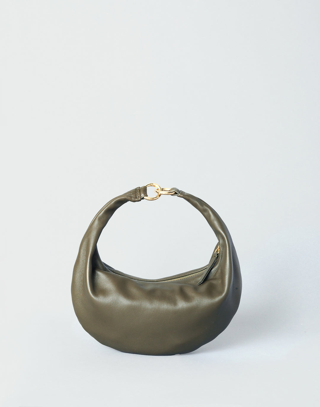 HYER GOODS convertible crossbody hobo  crescent bag Piccola ring bag #color_olive