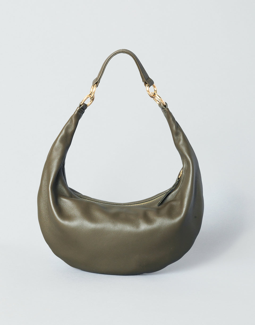 HYER GOODS convertible crossbody hobo  crescent bag Piccola ring bag #color_olive
