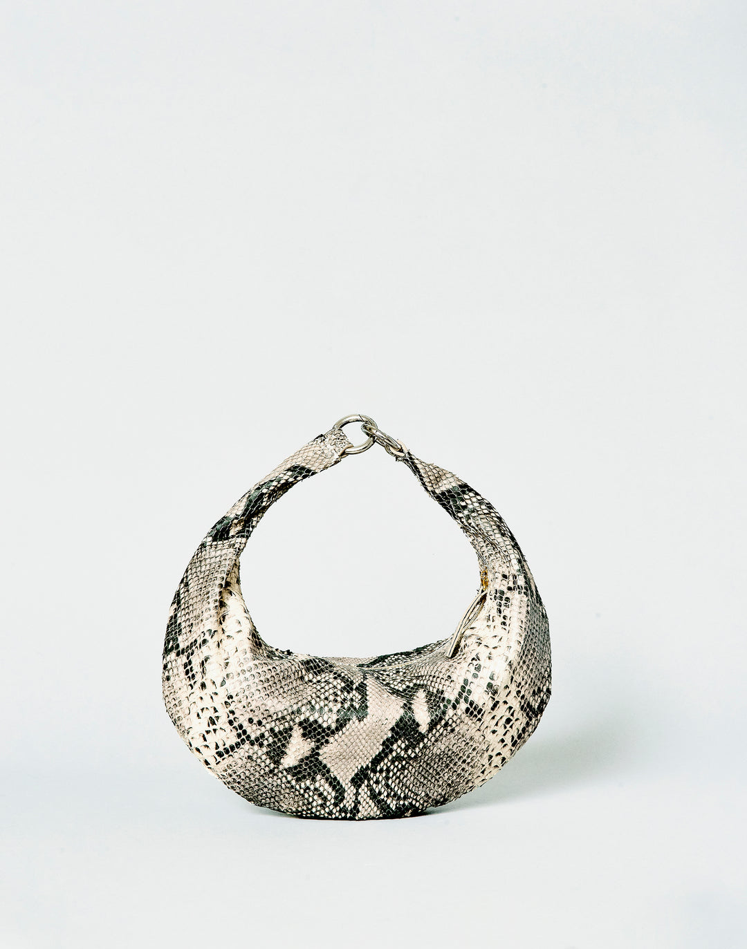 HYER GOODS convertible python crossbody hobo  crescent bag Piccola ring bag #color_python