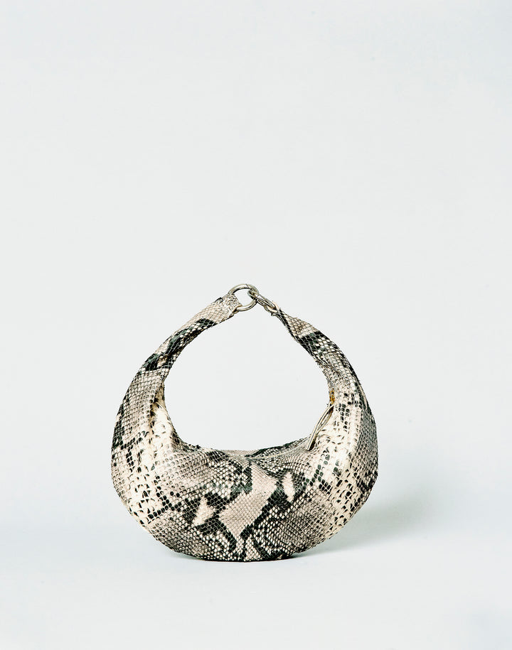 HYER GOODS convertible python crossbody hobo  crescent bag Piccola ring bag #color_python