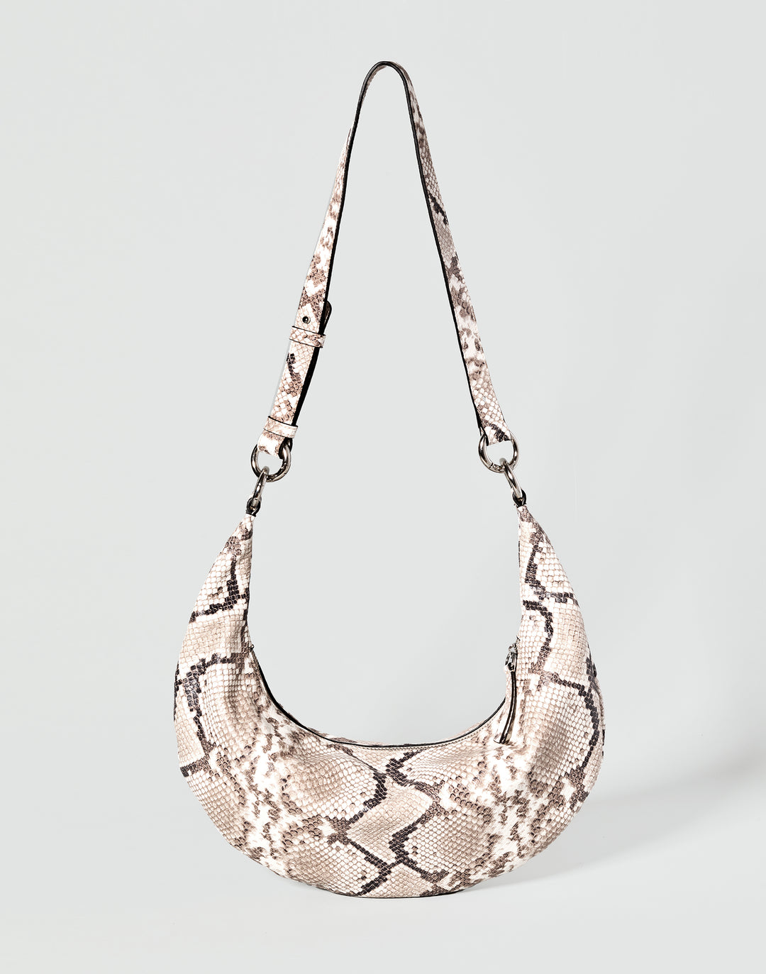 HYER GOODS convertible python crossbody hobo crescent bag Piccola ring bag #color_python-no-2
