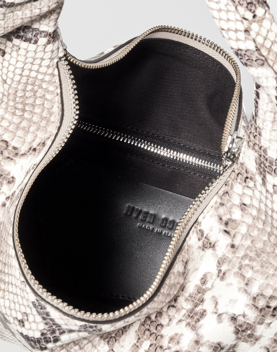 HYER GOODS convertible python crossbody hobo crescent bag Piccola ring bag #color_python-no-2