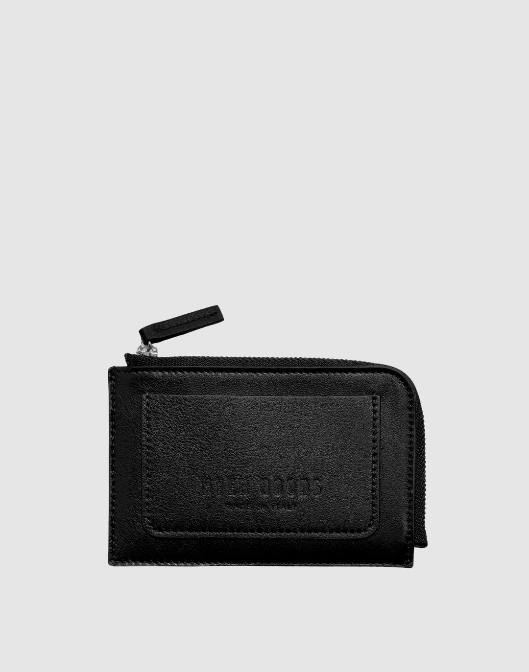 Hyer Goods_Piccolo Zipper Card Wallet Italian Nappa Leather-black#color_black