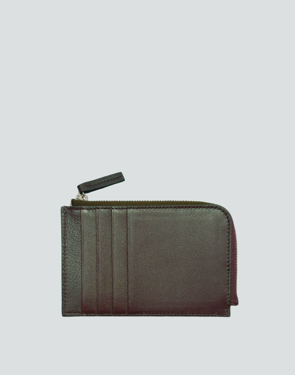 Hyer Goods_Piccolo Zipper Card Wallet Italian Leather_Olive-green#color_olive