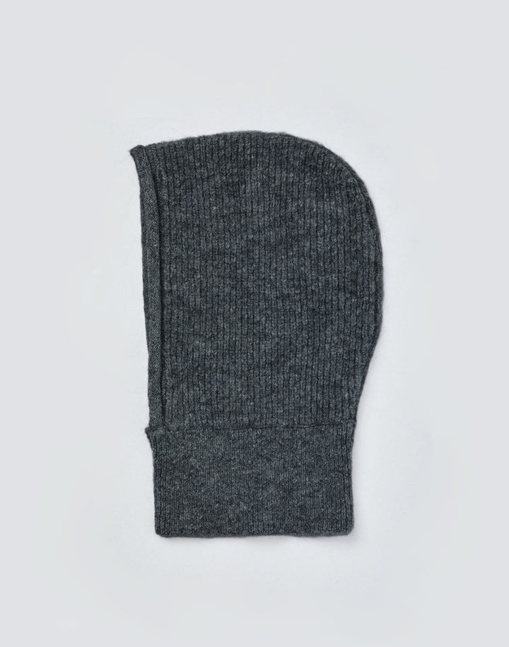 hyer goods alpaca wool rib balaclava-grey