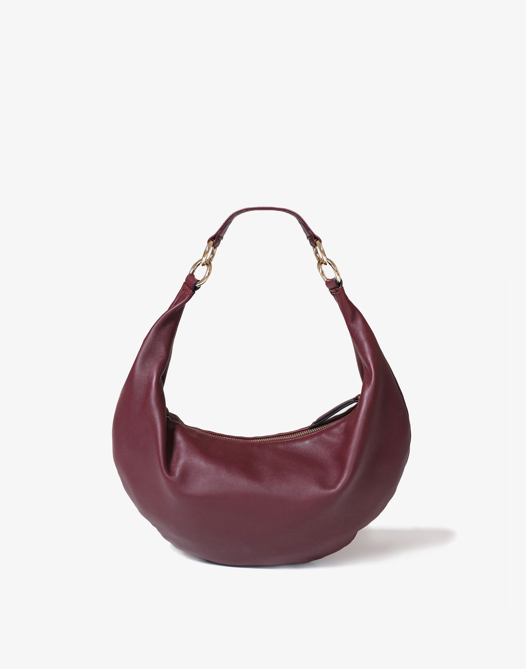 hyer goods ring bag convertible leather hobo bag#color_burgundy