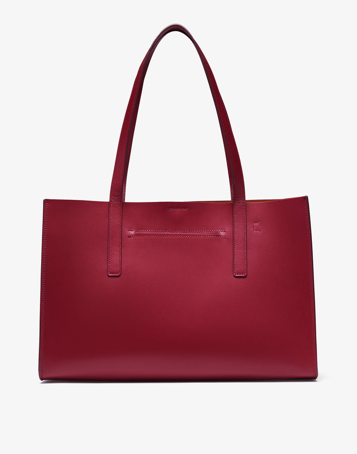 HYER GOODS Tolentino Tote in Burgundy #color_burgundy