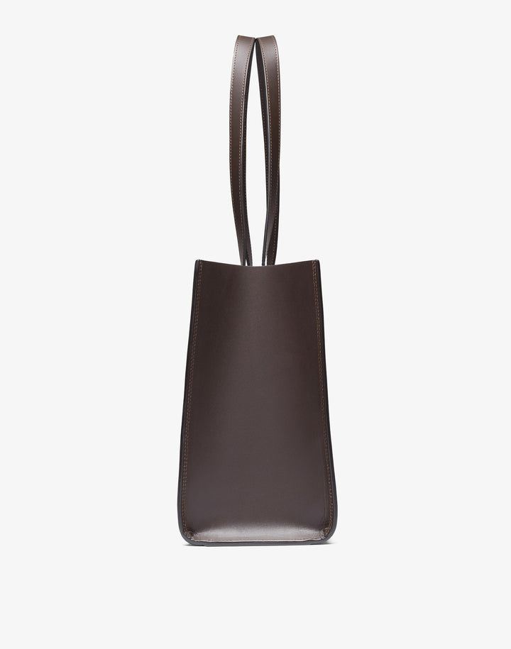 HYER GOODS Tolentino Tote in Dark Chocolate Brown #color_dark-chocolate