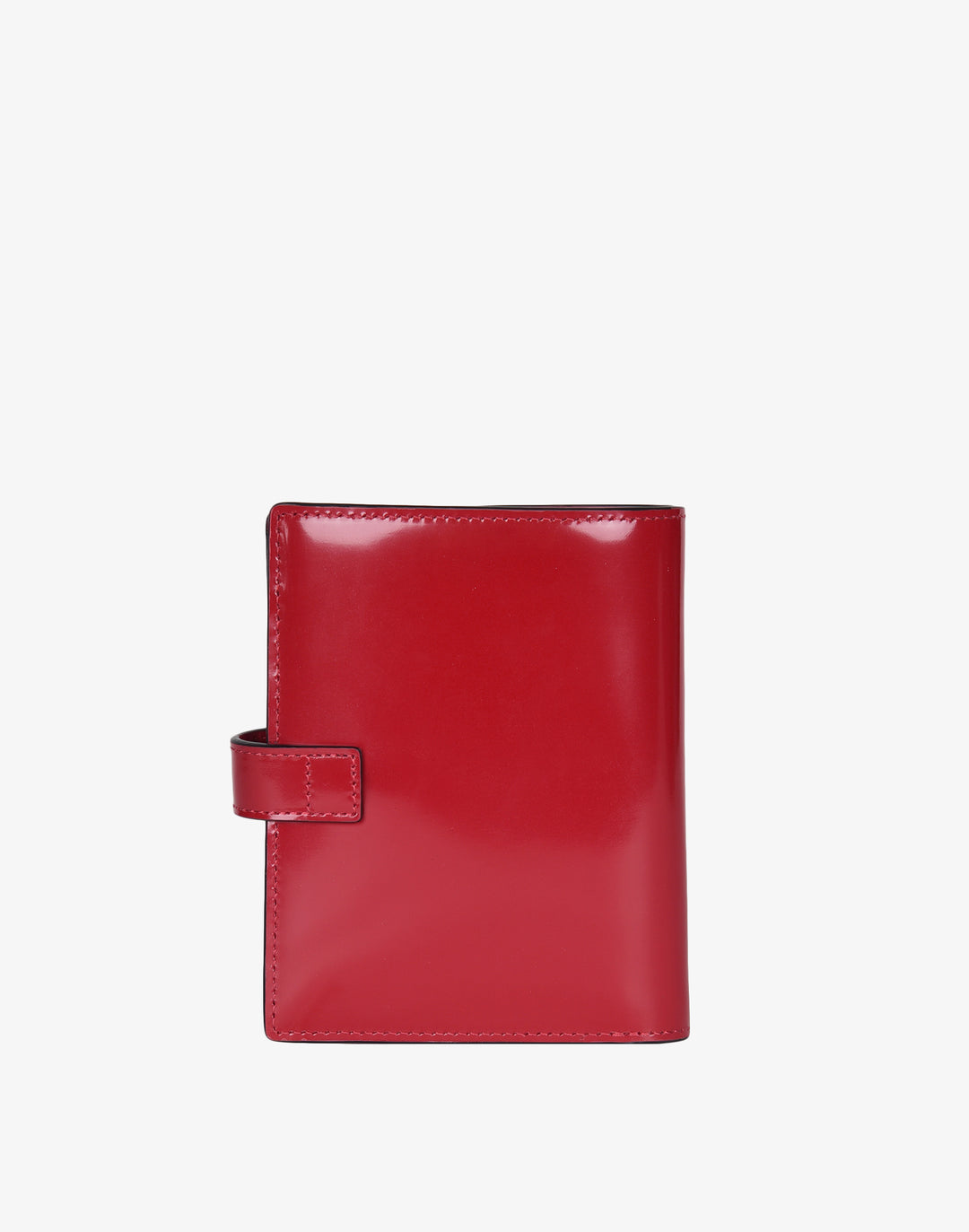 hyer goods recycled leather travel passport wallet red patent#color_glazed-red