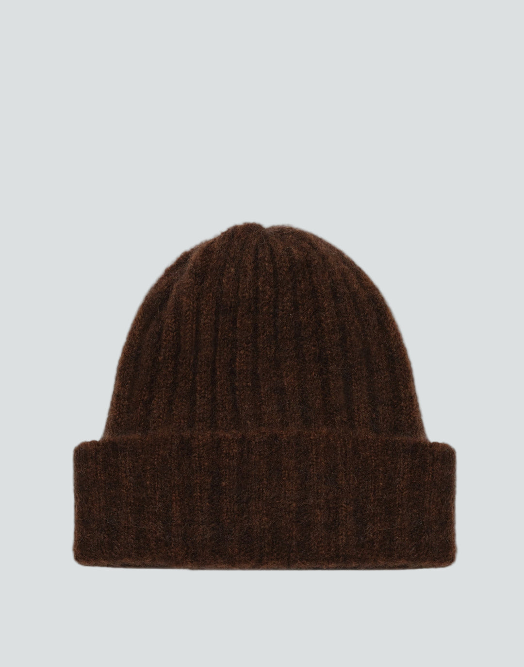 hyer goods alpaca wool rib beanie-brown
