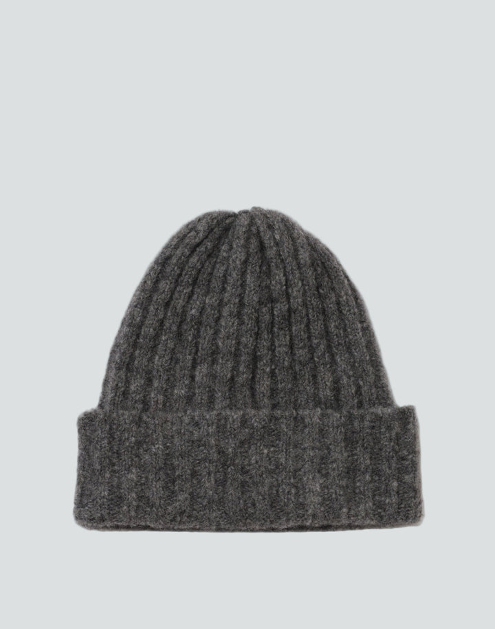 hyer goods alpaca wool rib beanie-grey