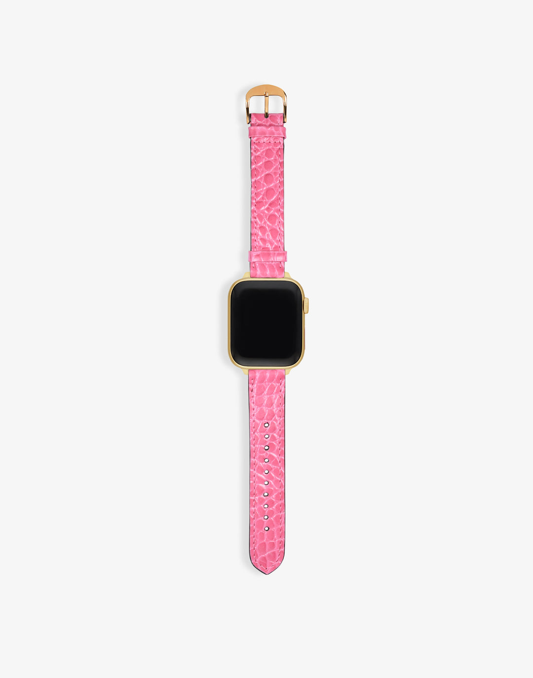 Hyer Goods recycled leather Apple Watch Band pink crocodile #color_pink-croco