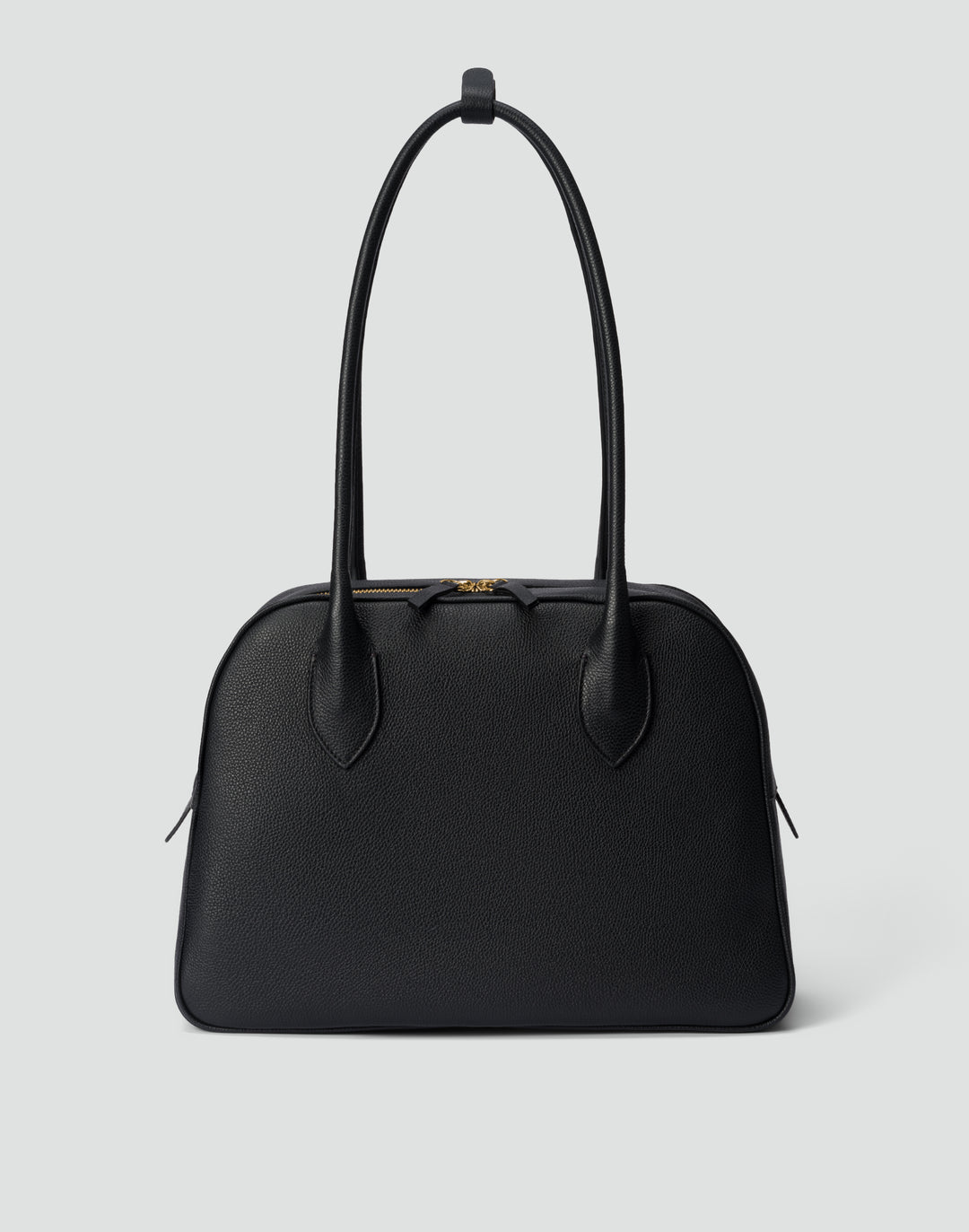 hyer goods autostrada leather zip top tote  bag#color_black
