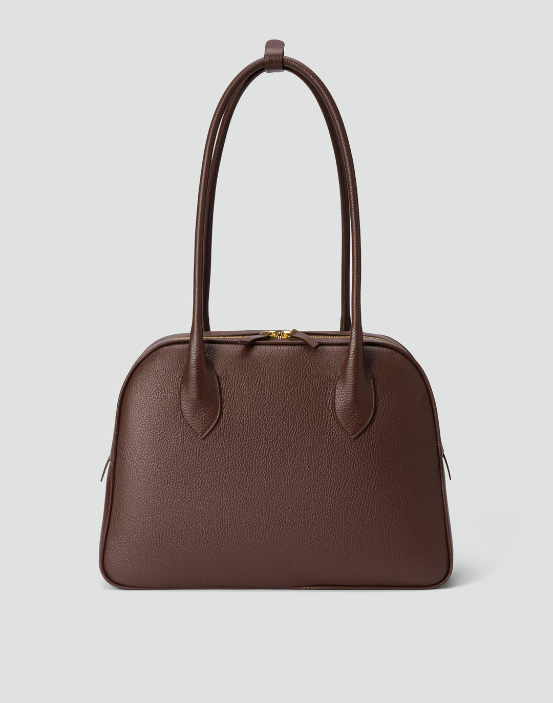 hyer goods autostrada leather zip top tote  bag#color_brown