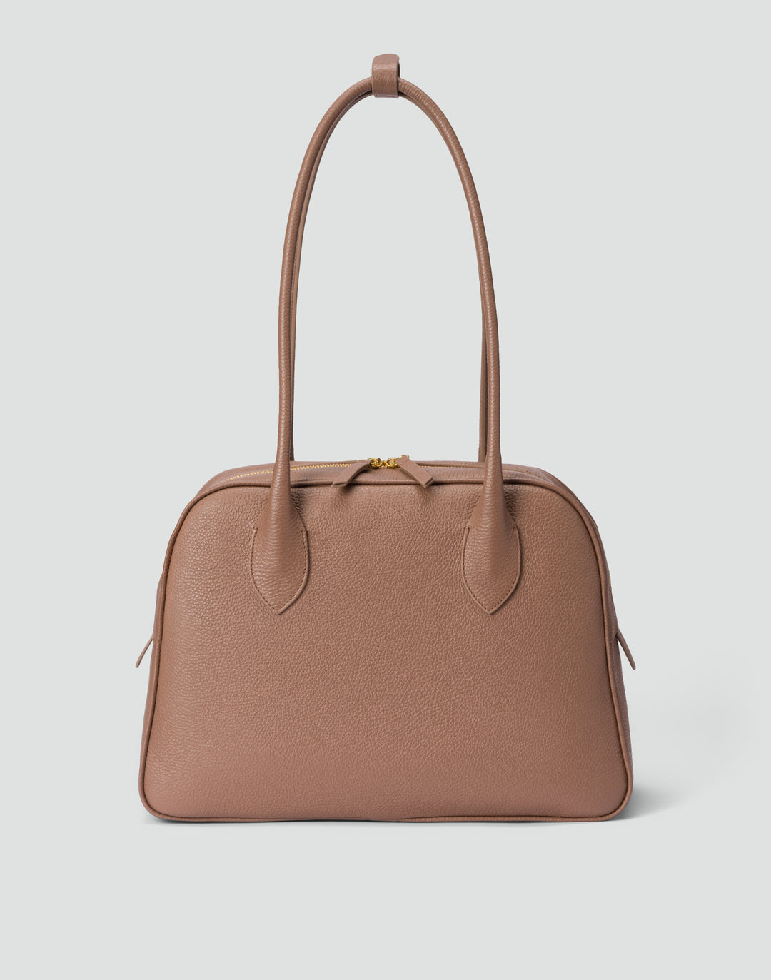 hyer goods autostrada leather zip top tote  bag#color_taupe