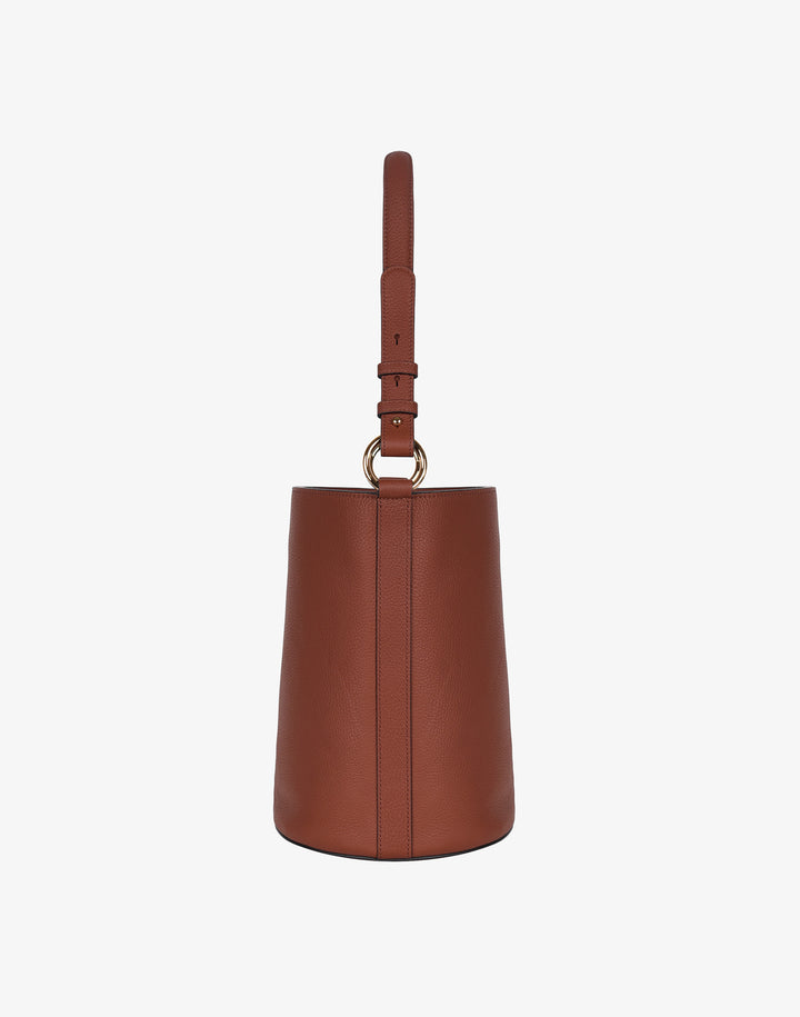 Hyer Goods_upcycled leather_Convertible Bucket Bag_tan brown#color_saddle-brown