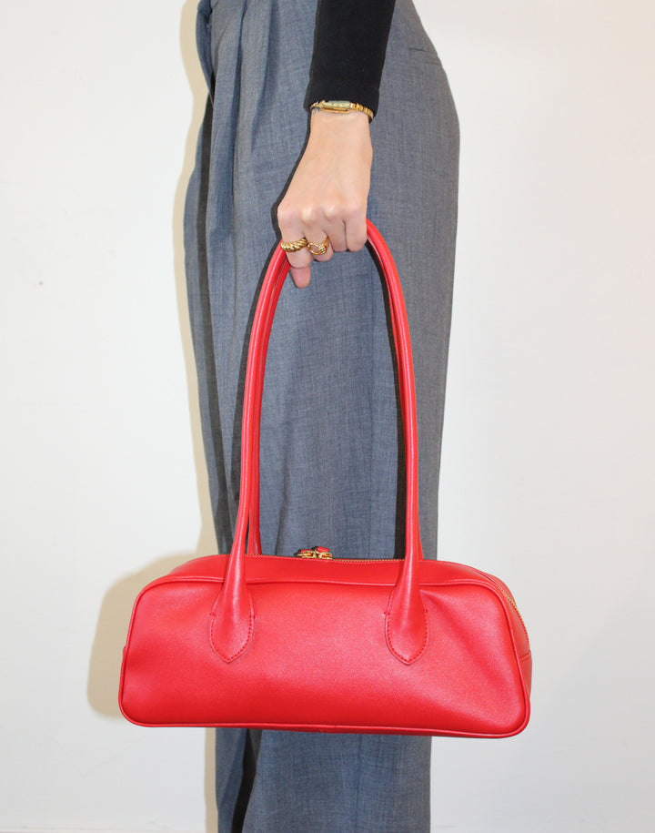 HYER GOODS La Strada East West Bag in Red #color_valentino-red