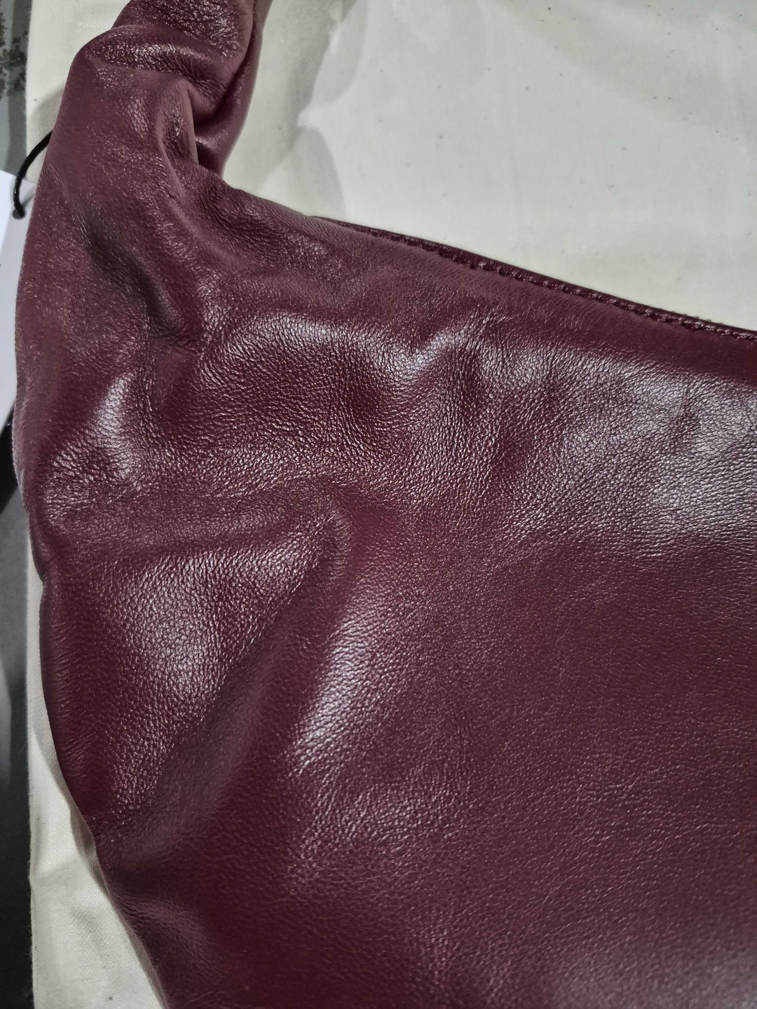 HYER GOODS convertible crossbody hobo  crescent bag Piccola ring bag #color_dark-cherry-red