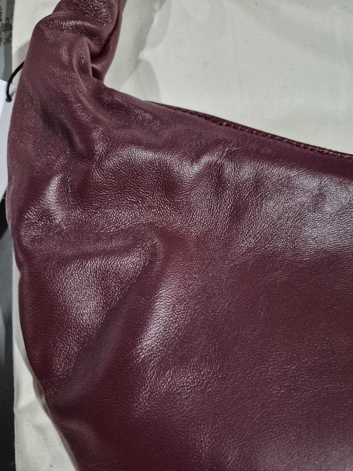 HYER GOODS convertible crossbody hobo  crescent bag Piccola ring bag #color_dark-cherry-red