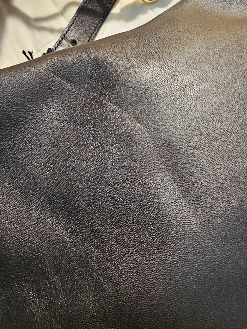 hyer goods ring bag convertible leather hobo bag#color_black-gold