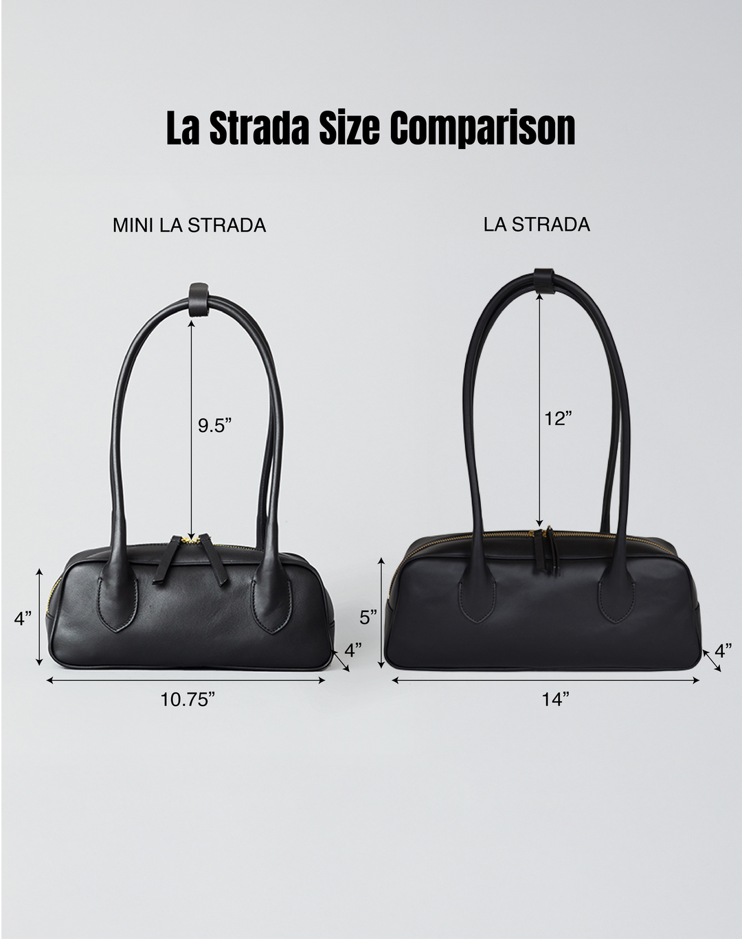 HYER GOODS Mini La Strada East West Bag #color_black-gold