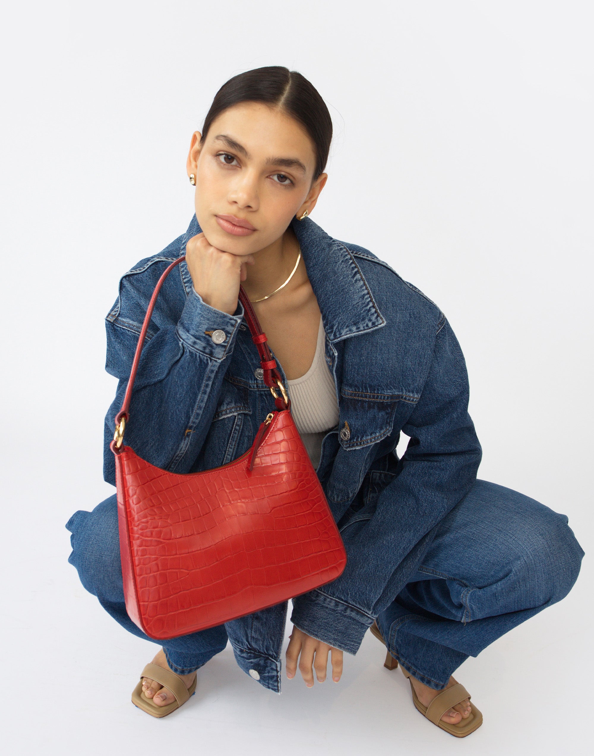 Crocodile Bag | Croc Embossed Leather Purse