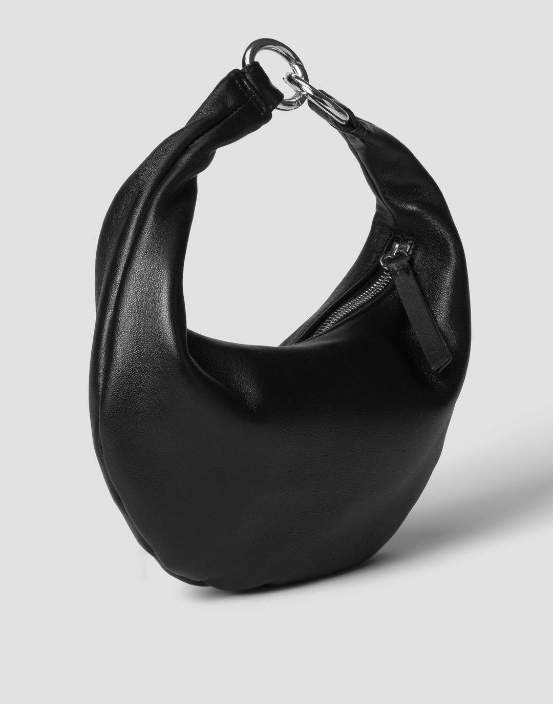 HYER GOODS Mini crescent micro ring bag black silver#color_black-silver