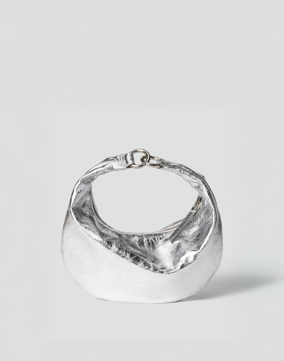 HYER GOODS Mini crescent micro ring bag silver #color_silver