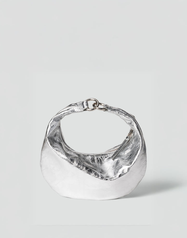 HYER GOODS Mini crescent micro ring bag silver #color_silver