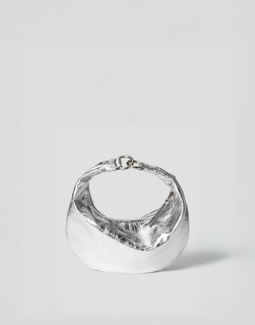 HYER GOODS Mini crescent micro ring bag silver #color_silver