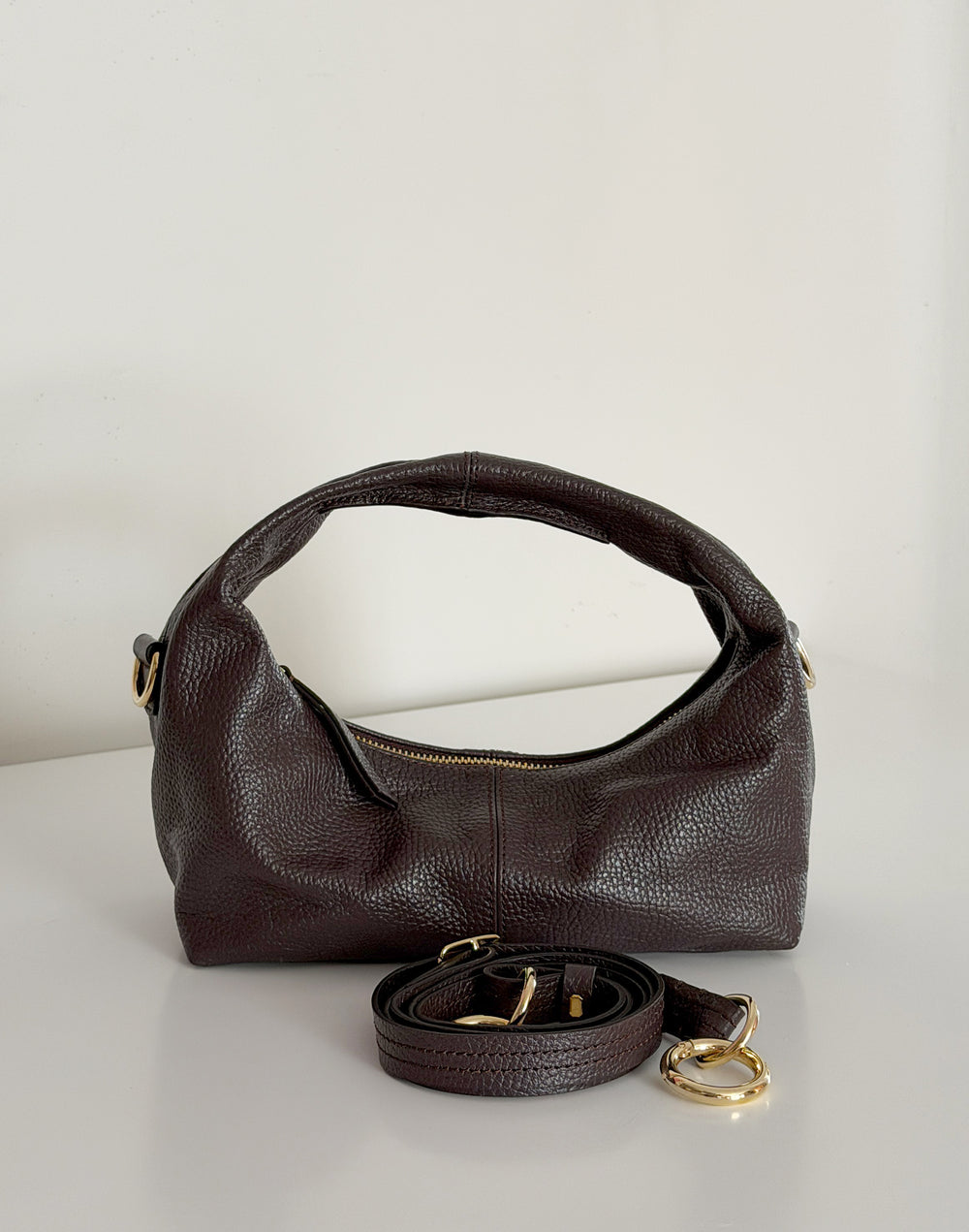 HYER GOODS micro everyday bag #color_dark-chocolate