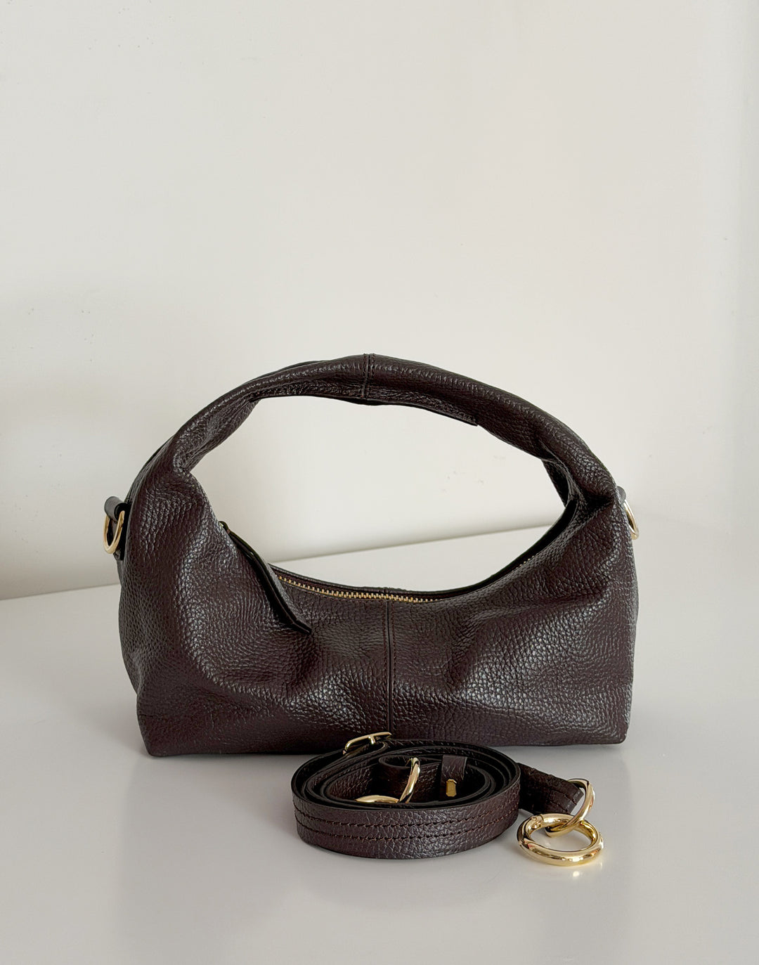 HYER GOODS micro everyday bag #color_dark-chocolate