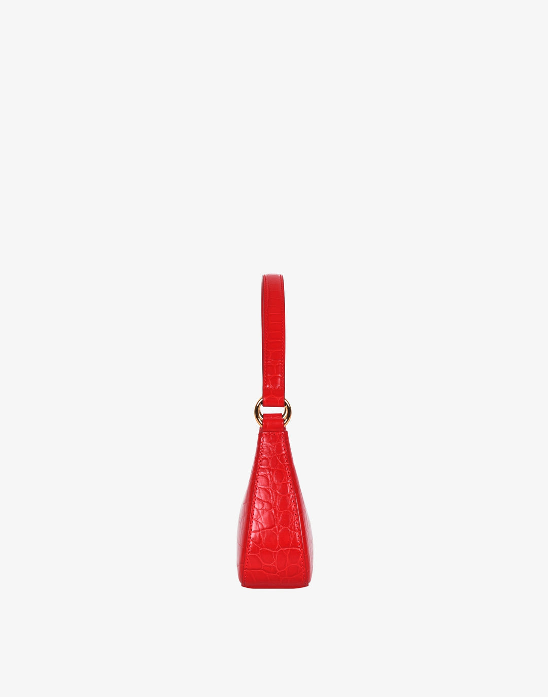 Luxe Mini Shoulder Bag - Bright Red Croco